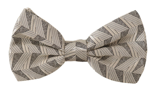 Papillon elegante in seta grigia Dolce &amp; Gabbana