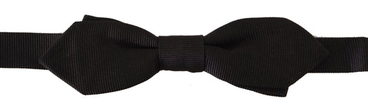 Papillon elegante in seta nera Dolce &amp; Gabbana