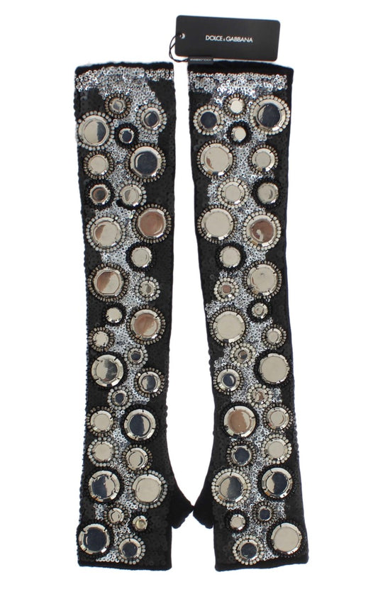 Guantes sin dedos de cachemira con lentejuelas de Dolce &amp; Gabbana