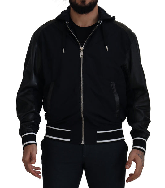 Giubbotto bomber nero elegante Dolce &amp; Gabbana