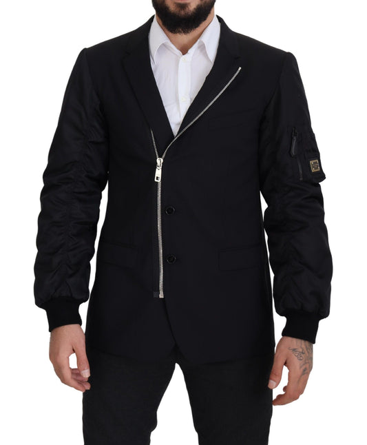 Giacca elegante in lana vergine nera Dolce &amp; Gabbana