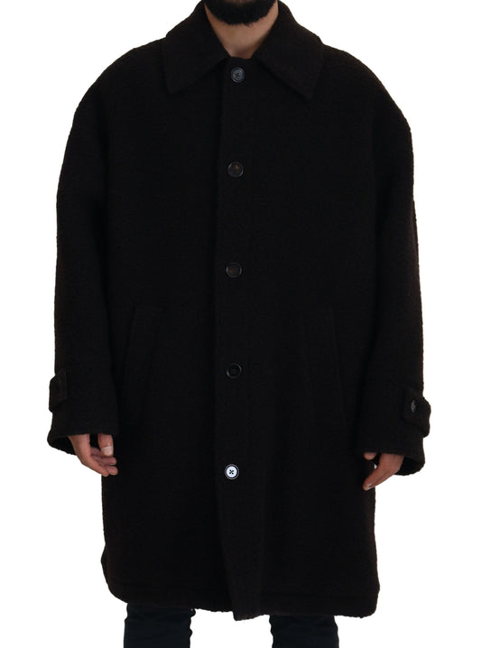 Giacca elegante in misto lana alpaca nera Dolce &amp; Gabbana
