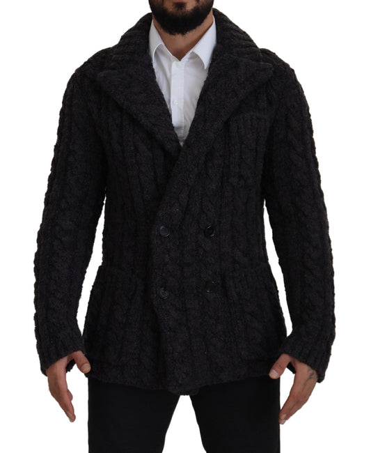 Dolce &amp; Gabbana Elegante cappotto doppiopetto in lana e cashmere