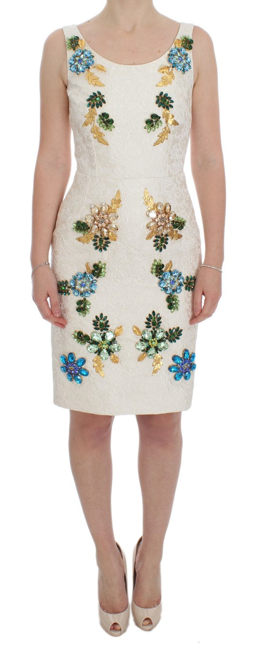Vestido elegante de brocado floral de Dolce &amp; Gabbana