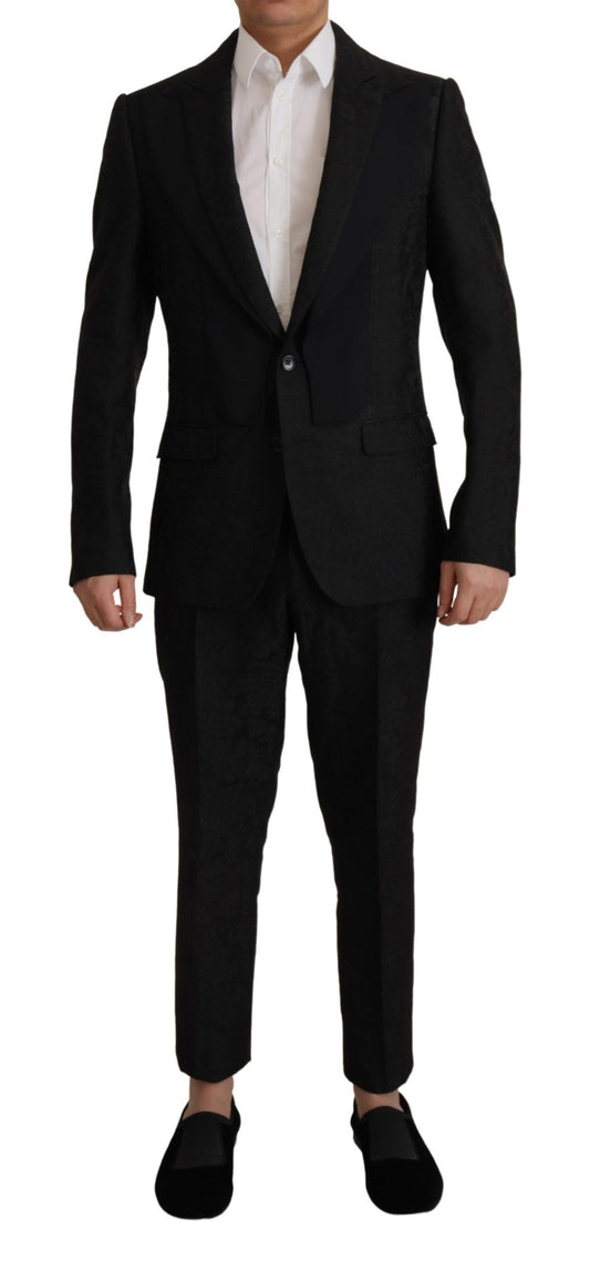 Dolce &amp; Gabbana elegante abito Martini nero a due pezzi
