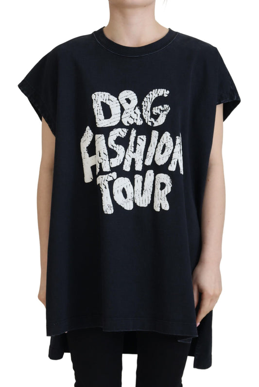 Dolce &amp; Gabbana Elegante T-shirt girocollo in cotone con stampa