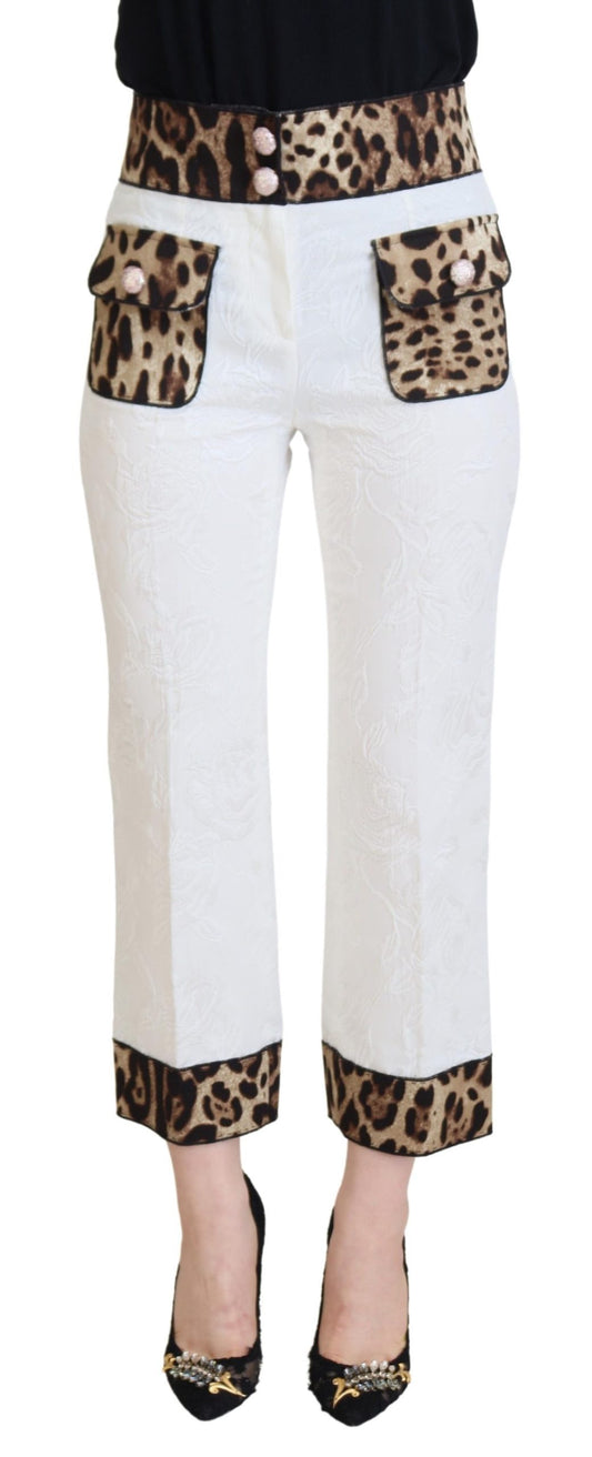 Pantaloni eleganti con stampa leopardata Dolce &amp; Gabbana per uno stile sofisticato