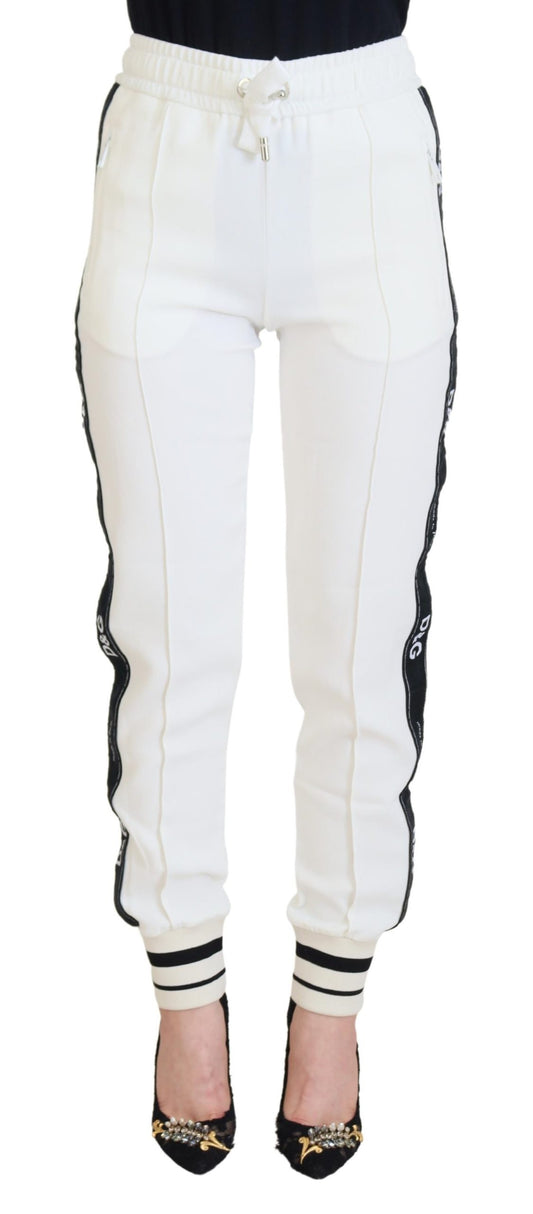 Pantaloni jogger bianchi chic di Dolce &amp; Gabbana per un comfort elevato