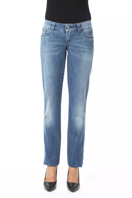 Vaqueros de algodón azul BYBLOS para mujer