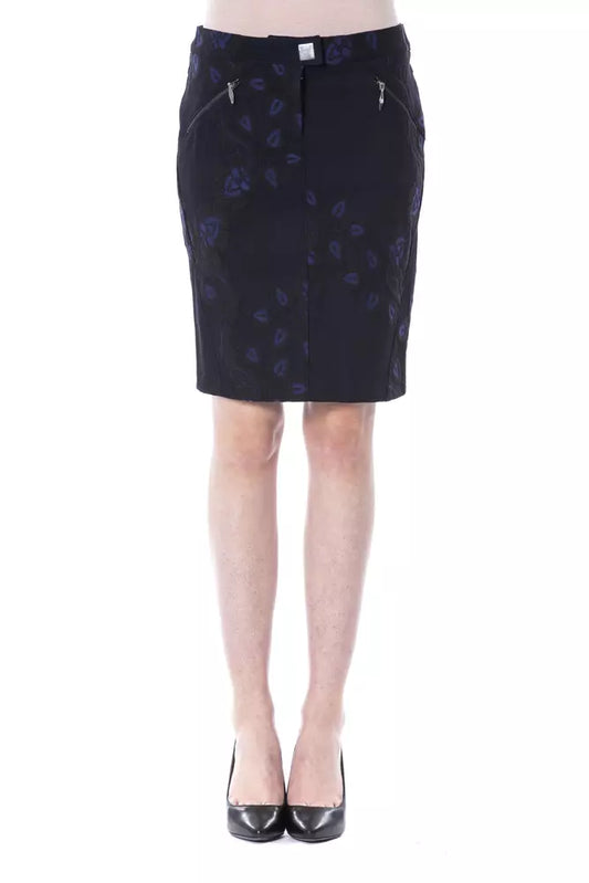 Falda de algodón azul para mujer BYBLOS
