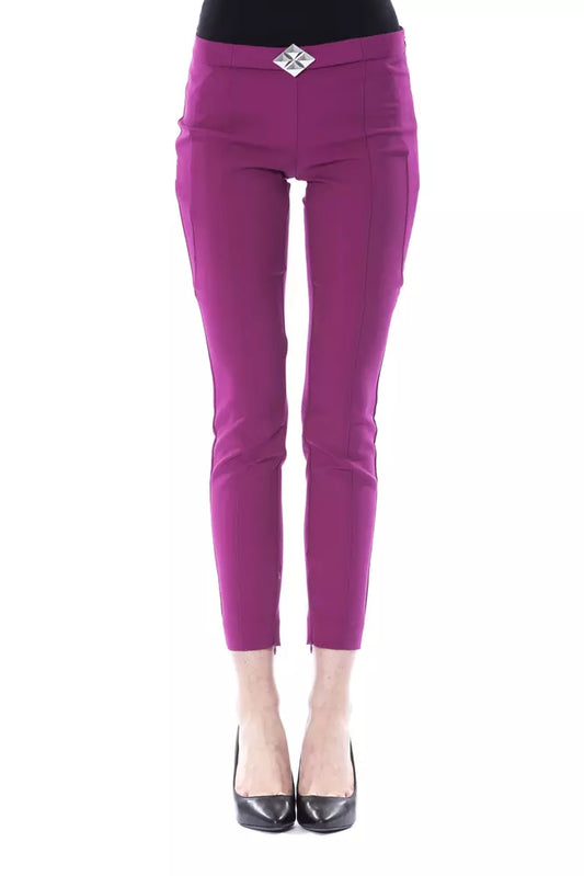 BYBLOS Purple Polyester Women Skinny Pant