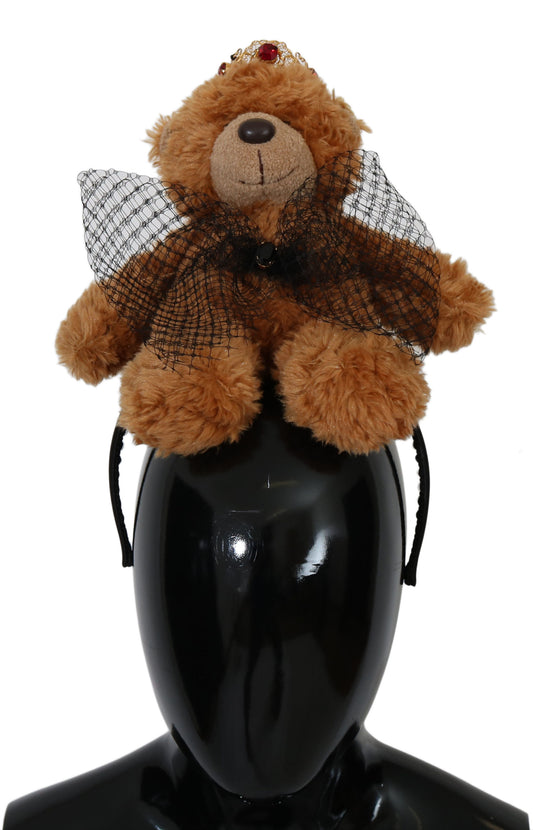Fascia per capelli con corona di cristalli Dolce &amp; Gabbana Teddy Bear