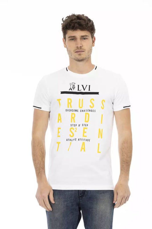 T-shirt Trussardi Action in cotone bianco da uomo