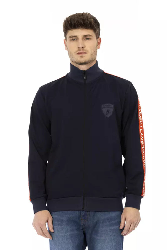 Automobili Lamborghini Blue Cotton Men Sweatshirt