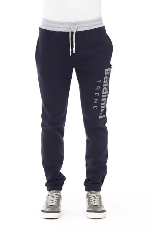 Baldinini Trend Blue Cotton Men's Sport Pant