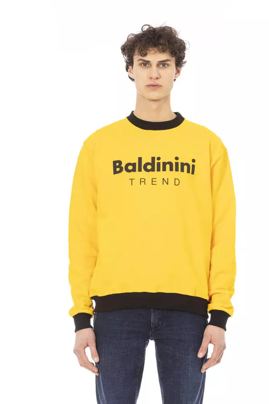 Baldinini Trend Yellow Cotton Men Hoodie