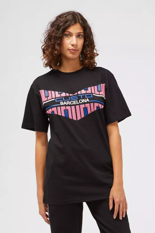 Maglietta da donna in cotone nero Custo Barcelona