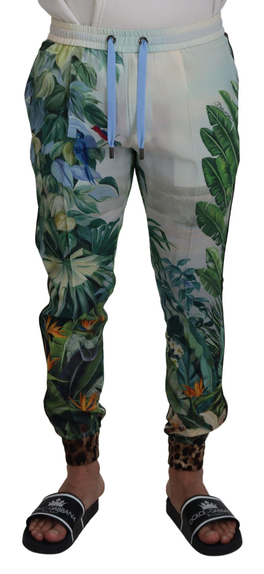 Pantalones de seda multicolor de Dolce &amp; Gabbana