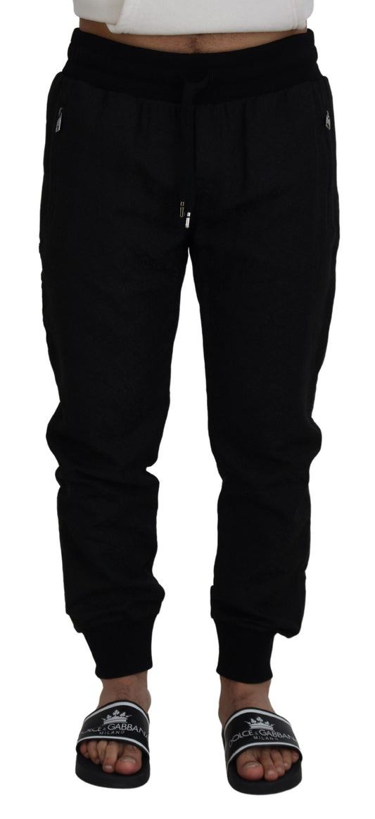 Pantaloni jogger neri eleganti Dolce &amp; Gabbana per l'uomo moderno