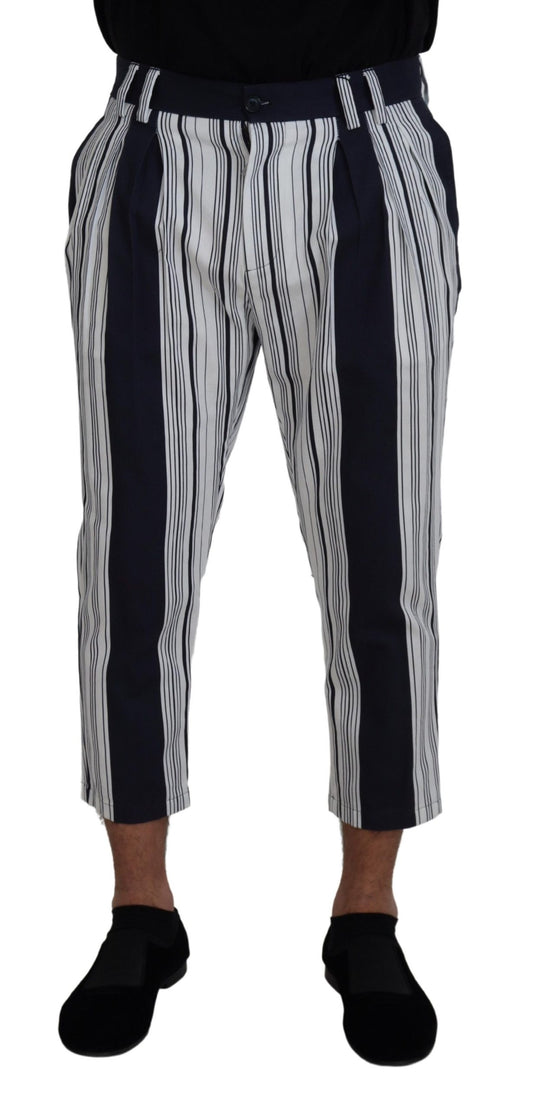 Pantaloni eleganti a righe in cotone Dolce &amp; Gabbana da uomo