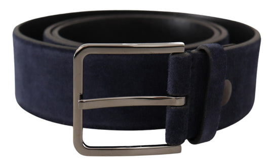 Cintura in pelle di velluto Dolce &amp; Gabbana Navy Elegance
