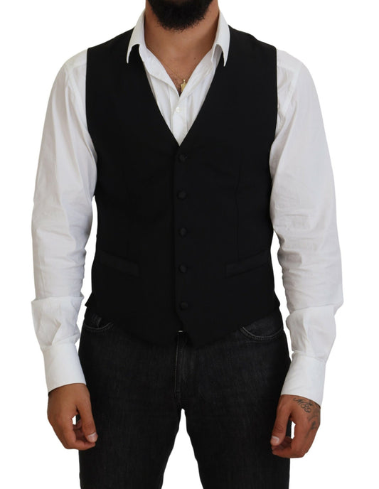 Gilet elegante nero da abito formale Dolce &amp; Gabbana
