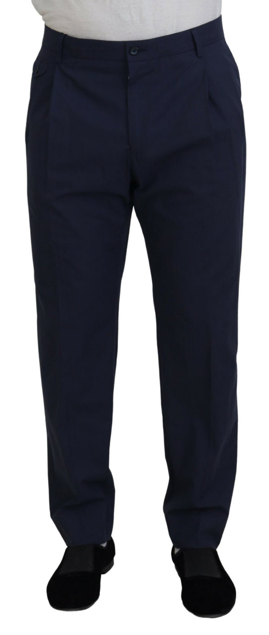 Pantalones de vestir chinos elegantes azul oscuro de Dolce &amp; Gabbana
