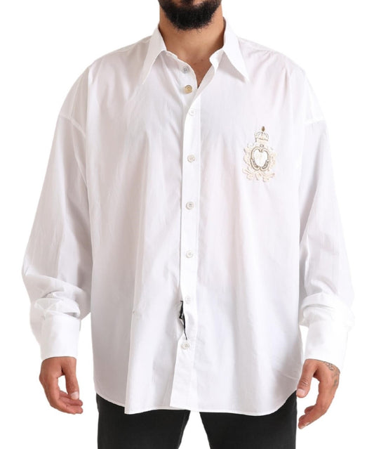 Camicia elegante in cotone bianco Dolce &amp; Gabbana