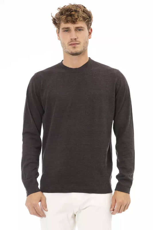 Alpha Studio Brown Cashmere Men's Sweater