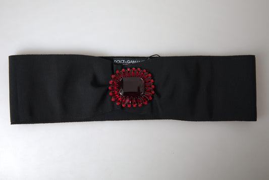 Cintura nera decorata con squisita fattura Dolce &amp; Gabbana