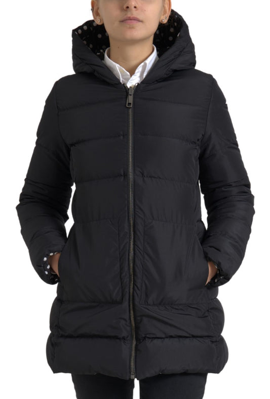 Chaqueta elegante negra con capucha y cremallera completa de Dolce &amp; Gabbana