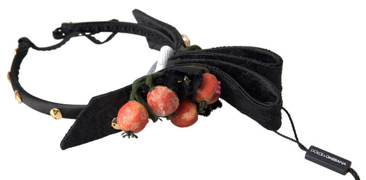 Fascia per capelli con diadema di cristalli multicolor esclusiva Dolce &amp; Gabbana
