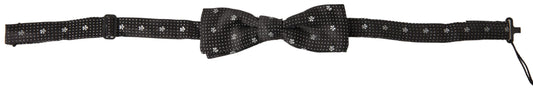 Papillon elegante in seta nera Dolce &amp; Gabbana