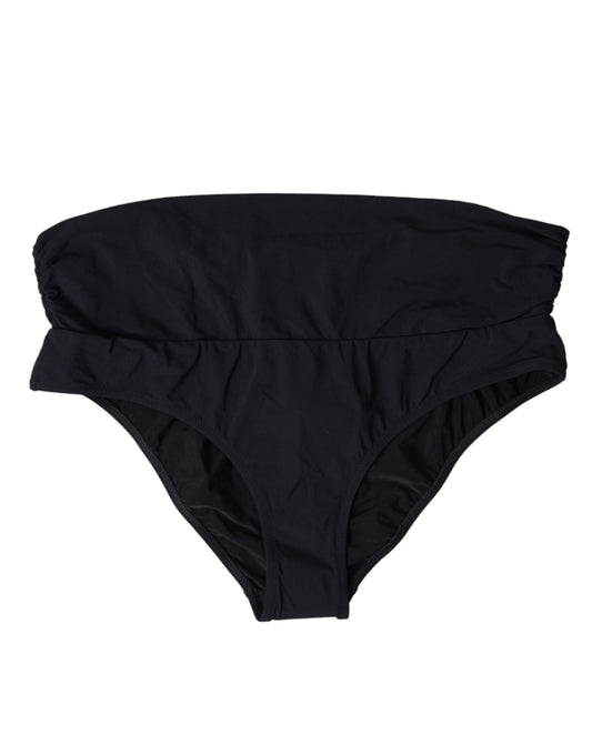 Slip bikini nero elegante Dolce &amp; Gabbana - Eleganza da spiaggia definitiva