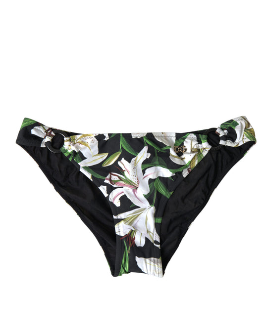 Slip bikini con stampa floreale elegante Dolce &amp; Gabbana - Nuota con stile