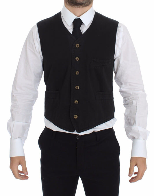 Dolce &amp; Gabbana Elegante Gilet Nero