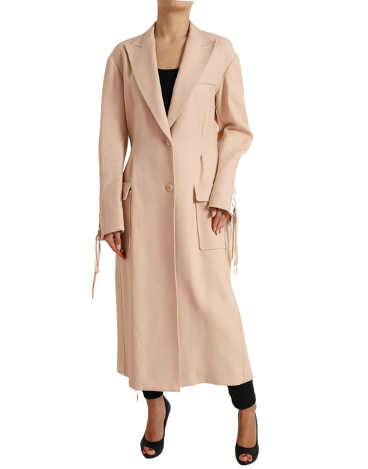 Dolce &amp; Gabbana Elegante Trench Beige Monopetto
