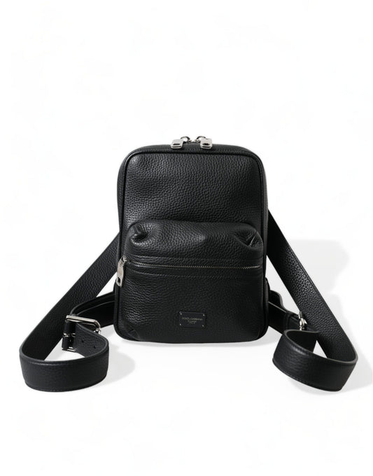 Zaino piccolo Dolce &amp; Gabbana Chic in pelle di vitello nera
