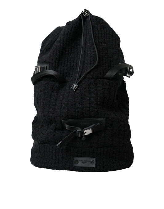 Zaino Dolce &amp; Gabbana in elegante tricot misto lana nero