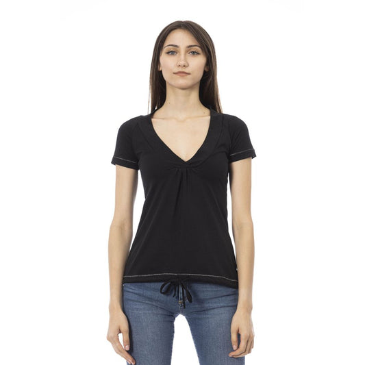 T-shirt da donna Trussardi Action in cotone nero