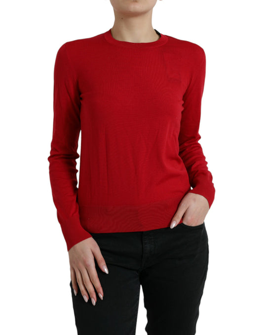 Dolce &amp; Gabbana Maglione pullover in lana rosso radioso