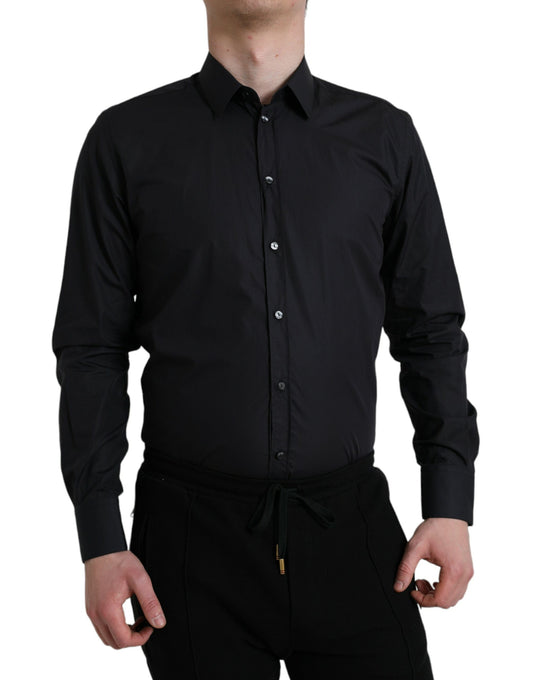 Camicia elegante slim fit blu navy di Dolce &amp; Gabbana