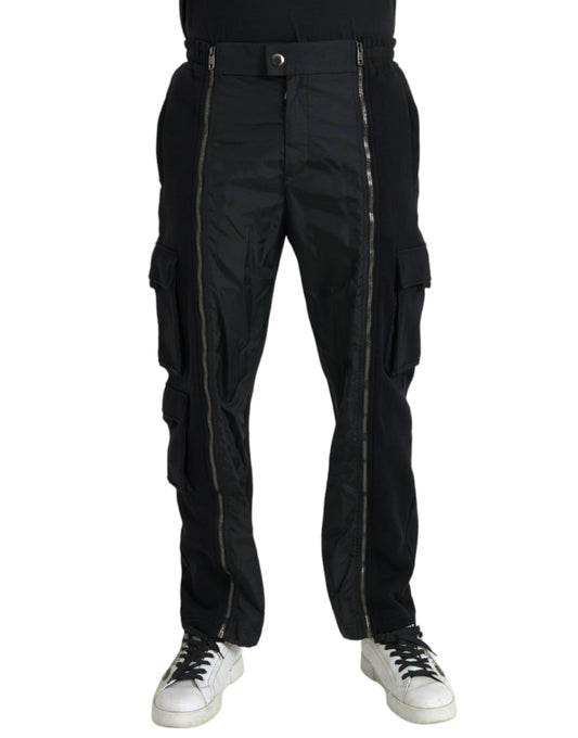 Pantaloni skinny in misto cotone nero Dolce &amp; Gabbana