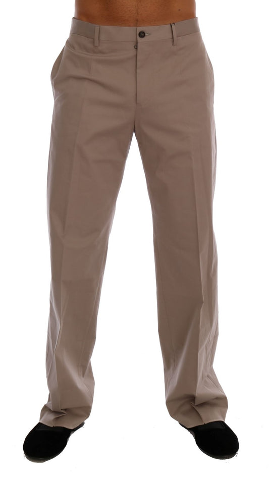 Pantalones casuales chinos beige chic de Dolce &amp; Gabbana
