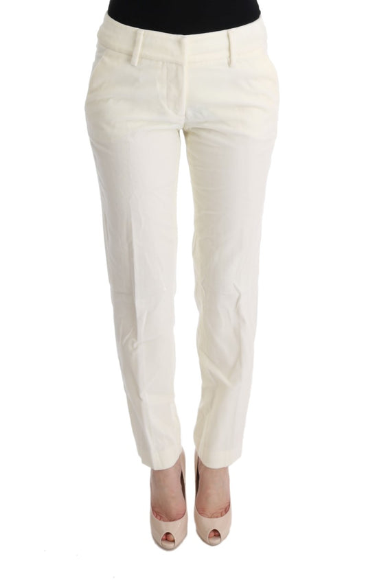Ermanno Scervino Chic Pantalones blancos de corte estándar