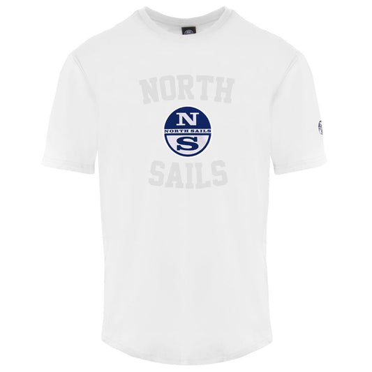 T-shirt da uomo in cotone bianco North Sails