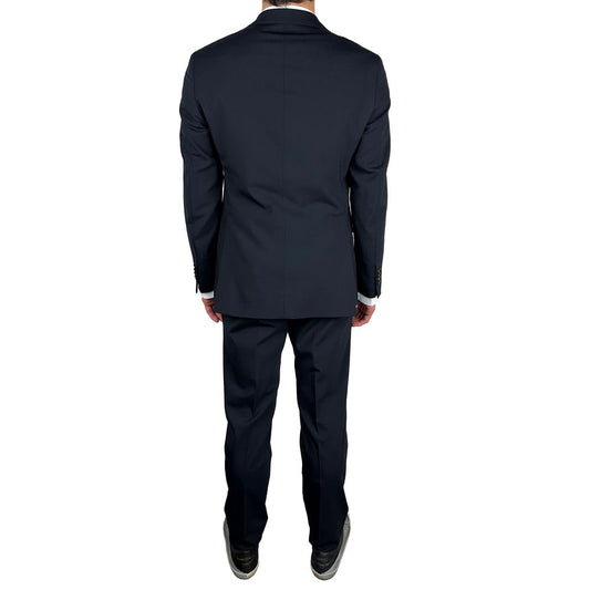 Aquascutum Navy Wool Mens Suit