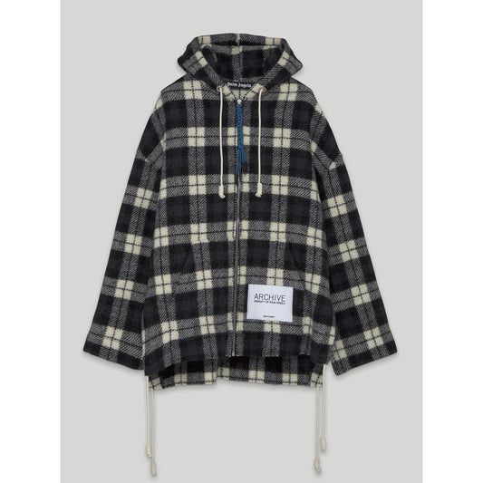 Palm Angels Black Cashmere Men Sweater Jacket