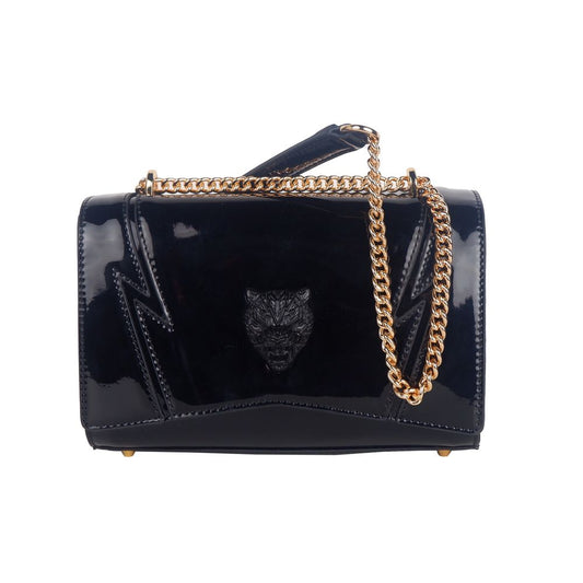 Borsa a tracolla con catena effetto vernice Plein Sport Chic