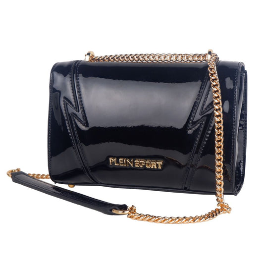 Borsa a tracolla con catena effetto vernice Plein Sport Chic